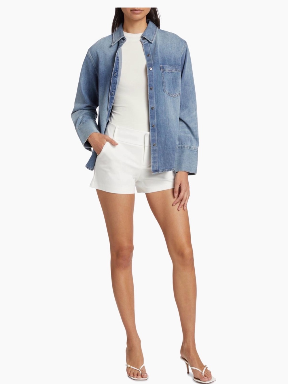 Alice + Olivia Cady off white shorts - Picture 1 of 11